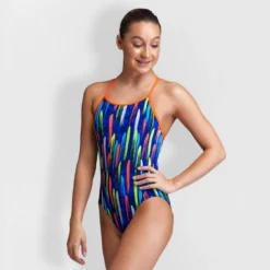 TRAINING SWIMWEAR Funkita Girls Diamond Back One Piece - Fire Cracker