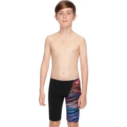 Speedo Boys Rays II Jammer - Black Stix TRAINING SWIMWEAR