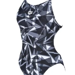 Arena Womens Shattered Glass Lightech One Piece - Black