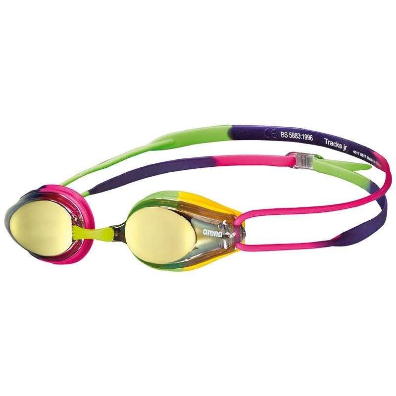 Arena Tracks Junior Mirror Goggles - Violet Fuchsia Green 3 Arena Tracks Junior Mirror Goggles - Violet Fuchsia Green