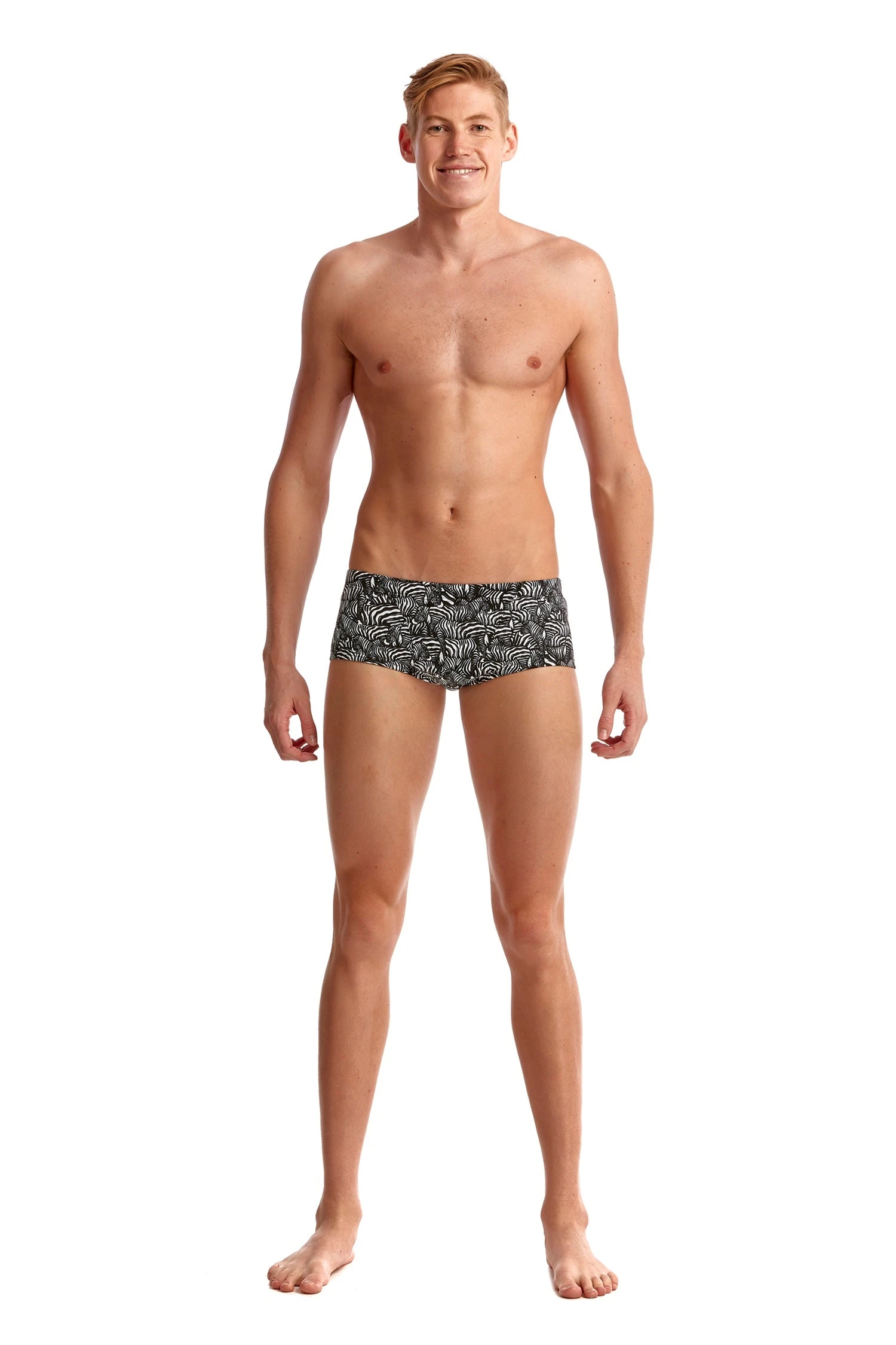 Funky Trunks Mens Eco Classic Trunks - Zebra Crossing 3 Funky Trunks Mens Eco Classic Trunks - Zebra Crossing