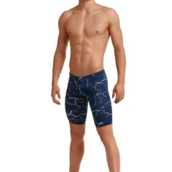 TRAINING SWIMWEAR Funky Trunks Mens Training Jammers - Silver Lining