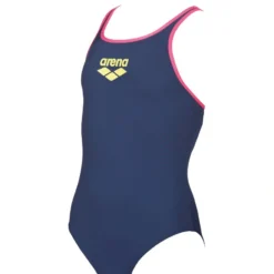 Arena Girls Big Logo Swim Pro Back One Piece - Navy Aphrodite TRAINING SWIMWEAR