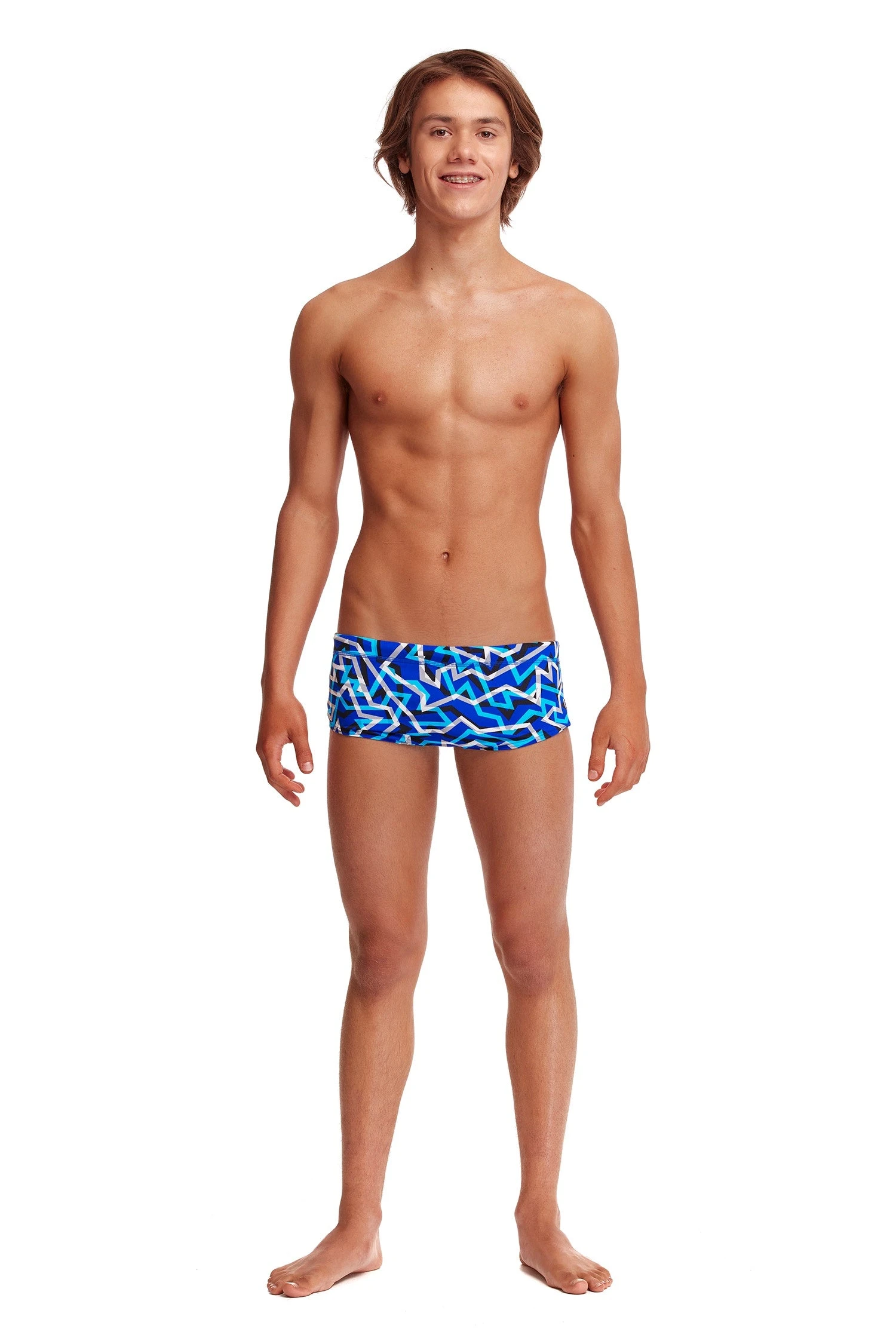 Funky Trunks Boys Classic Trunks - Ticker Tape TRAINING SWIMWEAR 3 Funky Trunks Boys Classic Trunks - Ticker Tape TRAINING SWIMWEAR