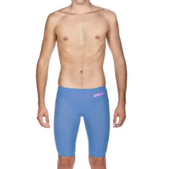 Tri To Swim Sales Shop 20 Arena Mens Powerskin R-Evo ONE Jammer - Blue Powder Pink PERFORMANCE SWIMWEAR