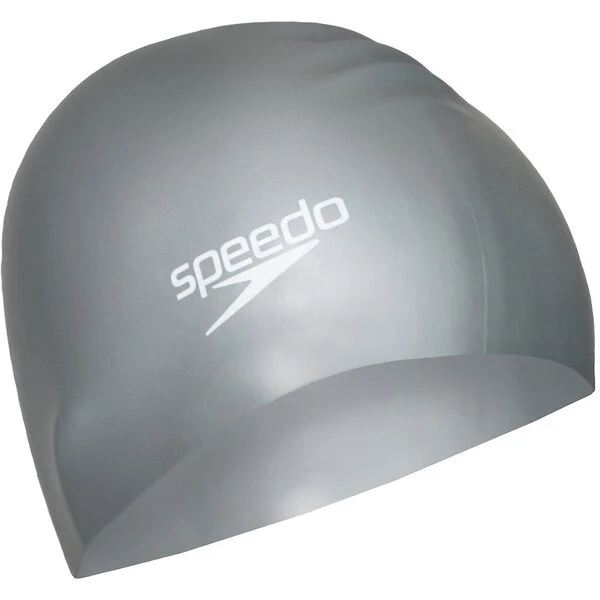 Speedo Long Hair Cap - Bright Silver 3 Speedo Long Hair Cap - Bright Silver