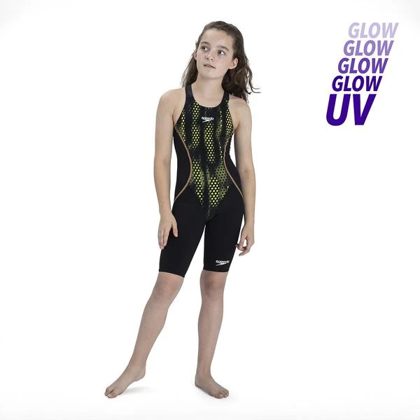 PERFORMANCE SWIMWEAR Speedo Girls Junior Lzr Racer X Open Back - Black Yellow Gold 3 PERFORMANCE SWIMWEAR Speedo Girls Junior Lzr Racer X Open Back - Black Yellow Gold