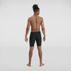 Speedo Mens Medley Logo Jammer - Black Atomic Lime