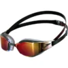 Adult Speedo Hyper Elite Mirror Goggles - Black Grey Fire Gold 1 Adult Speedo Hyper Elite Mirror Goggles - Black Grey Fire Gold