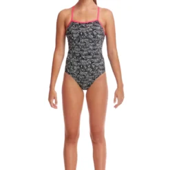 Funkita Ladies Eco Single Strap One Piece - Zebra Crossing