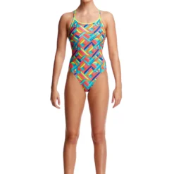Funkita Ladies Twisted One Piece - Panel Pop TRAINING SWIMWEAR