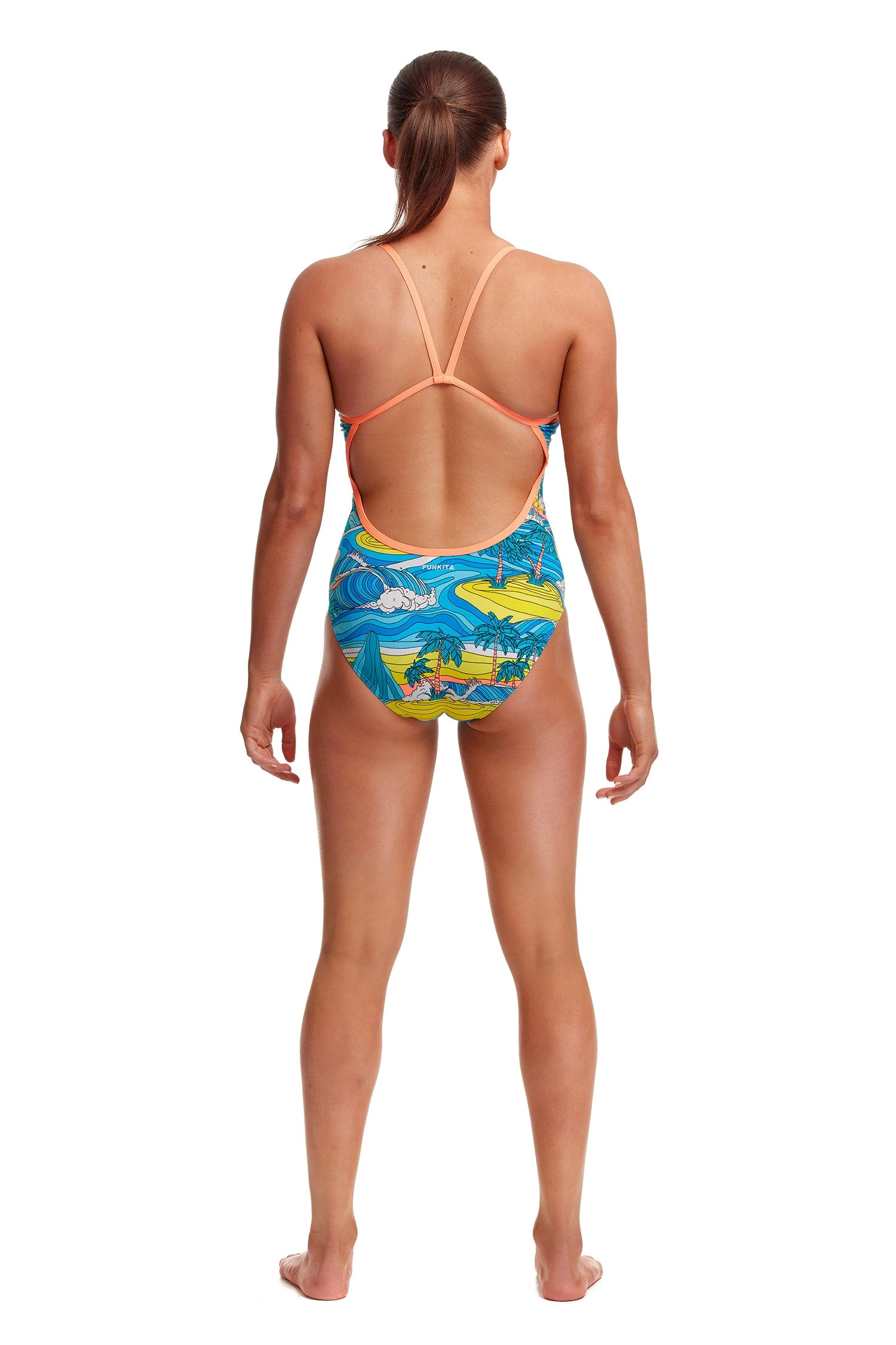 TRAINING SWIMWEAR Funkita Ladies Eco Single Strap One Piece - Summer Bay 4 TRAINING SWIMWEAR Funkita Ladies Eco Single Strap One Piece - Summer Bay