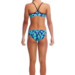 TRAINING SWIMWEAR Funkita Girls Racerback Two Piece - Holy Sea 9 TRAINING SWIMWEAR Funkita Girls Racerback Two Piece - Holy Sea