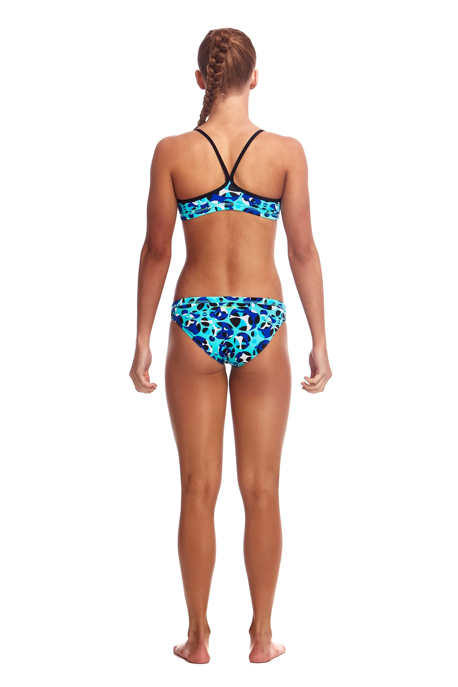 TRAINING SWIMWEAR Funkita Girls Racerback Two Piece - Holy Sea 6 TRAINING SWIMWEAR Funkita Girls Racerback Two Piece - Holy Sea