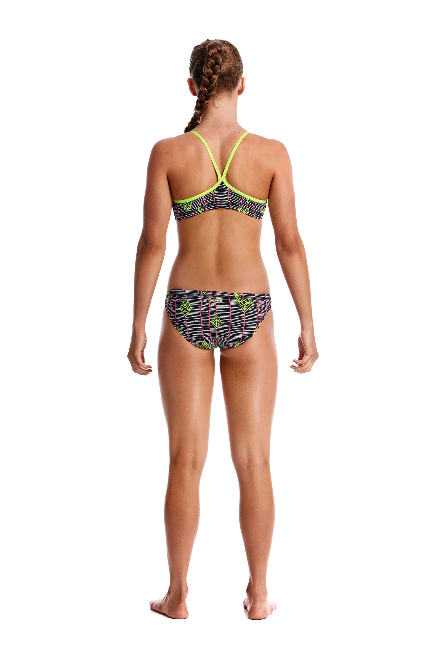 TRAINING SWIMWEAR Funkita Girls Racerback Two Piece - Kite Runner 4 TRAINING SWIMWEAR Funkita Girls Racerback Two Piece - Kite Runner