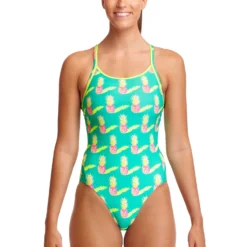 TRAINING SWIMWEAR Funkita Ladies Diamond Back One Piece - Juicy Jam