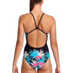 Funkita Ladies Single Strap One Piece - Flamingo Night