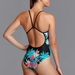 Funkita Ladies Single Strap One Piece - Flamingo Night