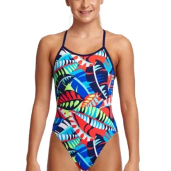 Funkita Girls Single Strap One Piece - Face Palm