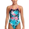 TRAINING SWIMWEAR Funkita Girls Single Strap One Piece - Flamingo Night
