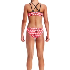 Funkita Girls Criss Cross Two Piece - Black Sheep TRAINING SWIMWEAR