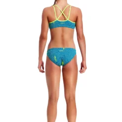 Funkita Girls Criss Cross Two Piece - Ripple Effect TRAINING SWIMWEAR