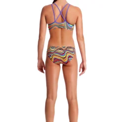 TRAINING SWIMWEAR Funkita Ladies Criss Cross Sports Two Piece - Dripping