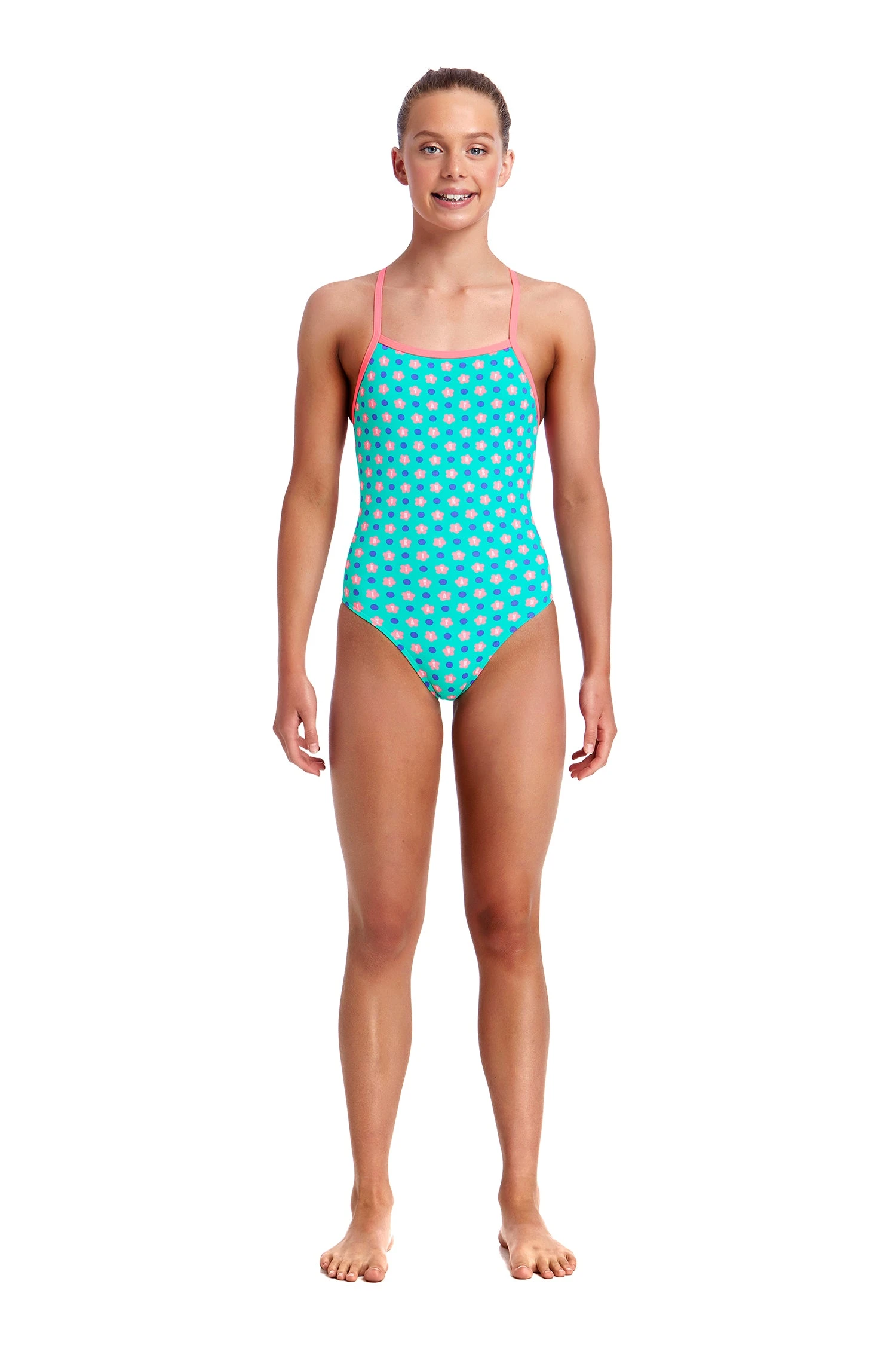 Funkita Girls Strapped In One Piece - Minty Fresh TRAINING SWIMWEAR 3 Funkita Girls Strapped In One Piece - Minty Fresh TRAINING SWIMWEAR