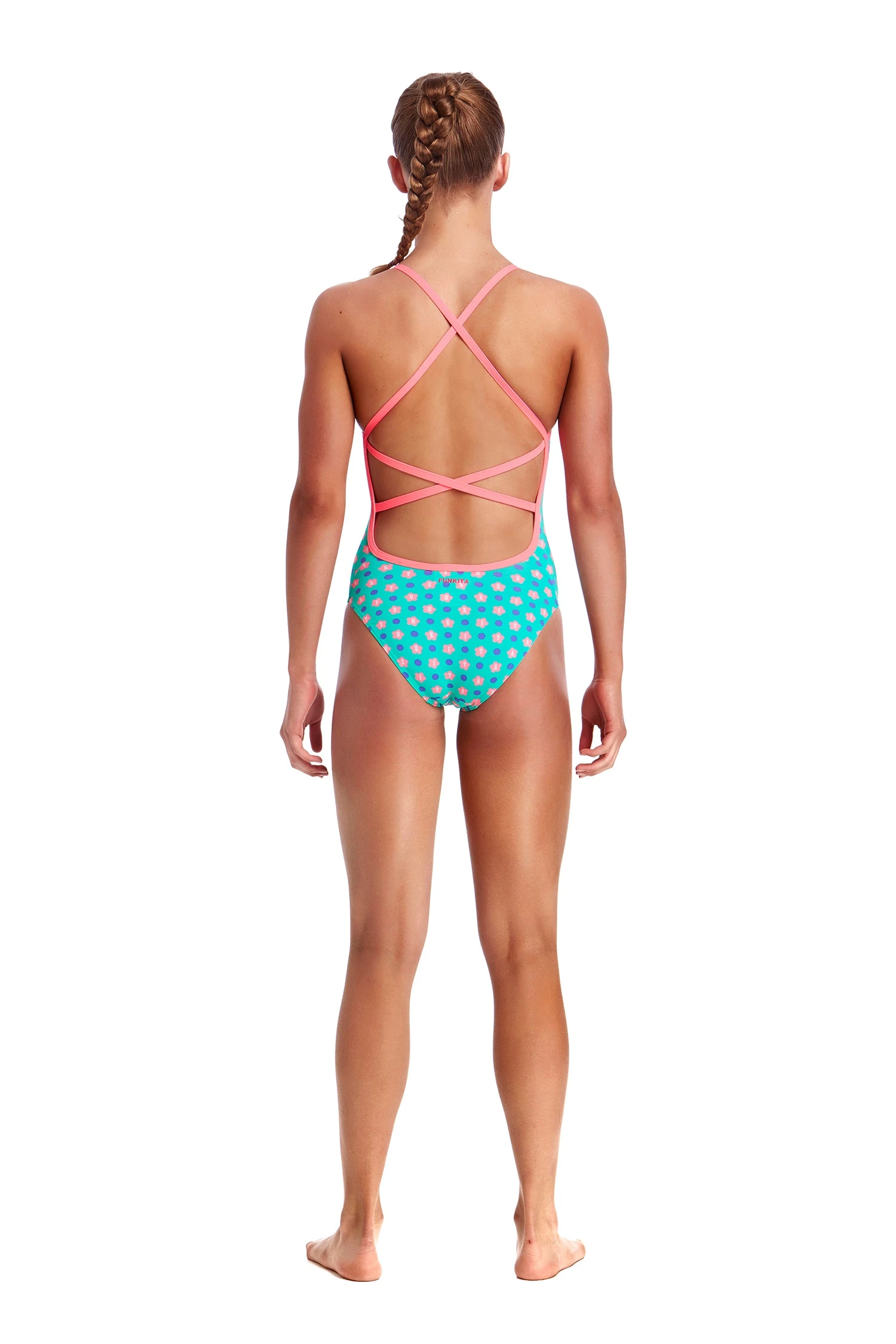 Funkita Girls Strapped In One Piece - Minty Fresh TRAINING SWIMWEAR 4 Funkita Girls Strapped In One Piece - Minty Fresh TRAINING SWIMWEAR