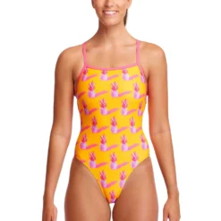TRAINING SWIMWEAR Funkita Ladies Strapped In One Piece - Pineapple Punch