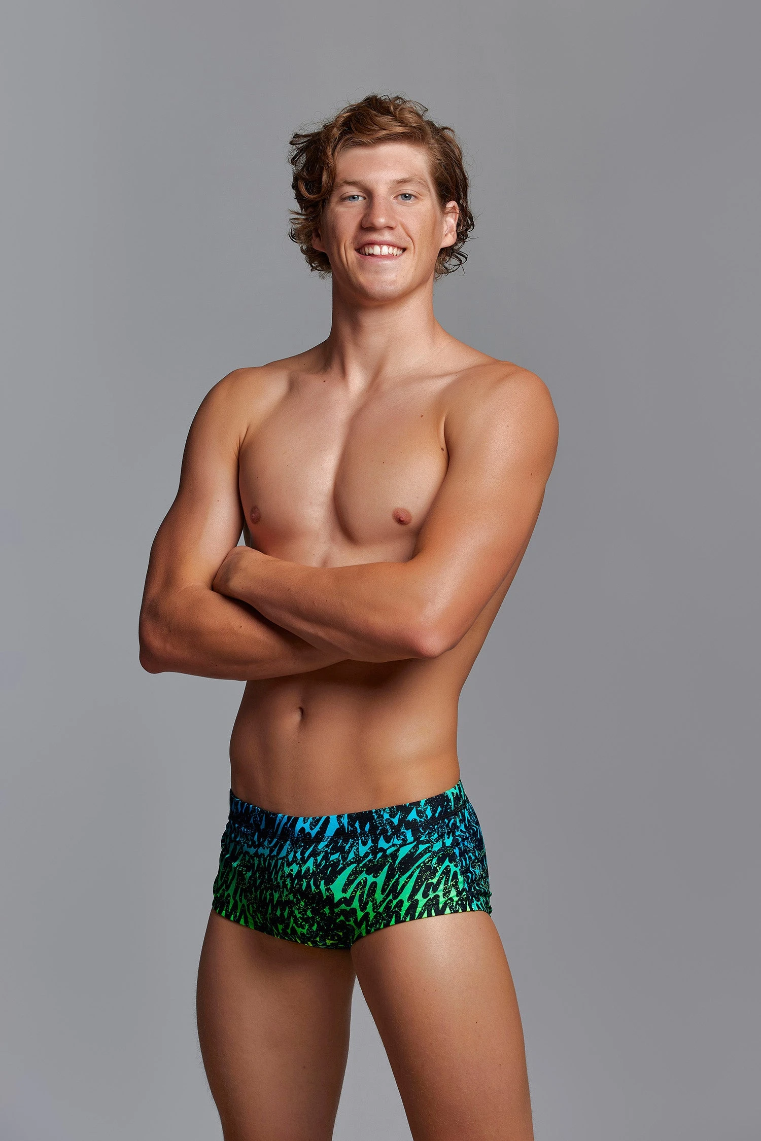 TRAINING SWIMWEAR Funky Trunks Mens Plain Front Trunks - Spraying Alive 4 TRAINING SWIMWEAR Funky Trunks Mens Plain Front Trunks - Spraying Alive