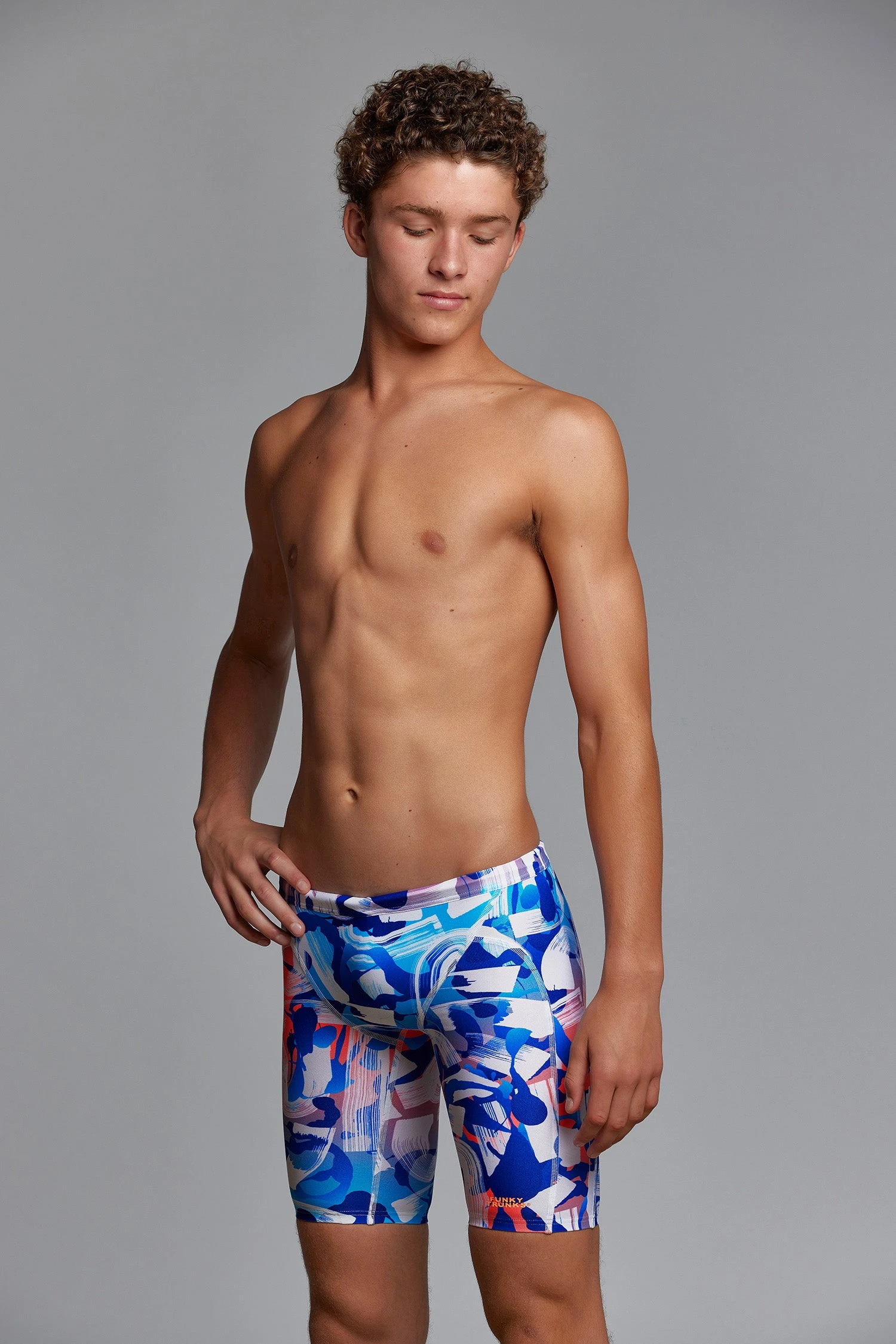 Funky Trunks Boys Training Jammers - Different Strokes 4 Funky Trunks Boys Training Jammers - Different Strokes