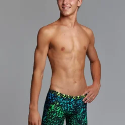 Funky Trunks Boys Training Jammers - Spraying Alive