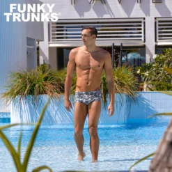 Funky Trunks Mens Eco Classic Trunks - Zebra Crossing 12 Funky Trunks Mens Eco Classic Trunks - Zebra Crossing