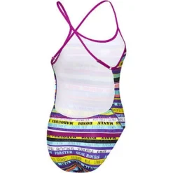 TRAINING SWIMWEAR Speedo Girls Open X Back One Piece - Surf Mania Fluro Magenta 7 TRAINING SWIMWEAR Speedo Girls Open X Back One Piece - Surf Mania Fluro Magenta