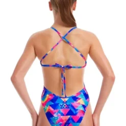 Amanzi Womens Tie Back One Piece - Spectrum TRAINING SWIMWEAR