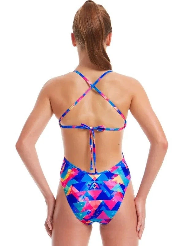 Amanzi Womens Tie Back One Piece - Spectrum TRAINING SWIMWEAR 4 Amanzi Womens Tie Back One Piece - Spectrum TRAINING SWIMWEAR