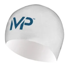 Michael Phelps MP Race Swim Cap - White Navy