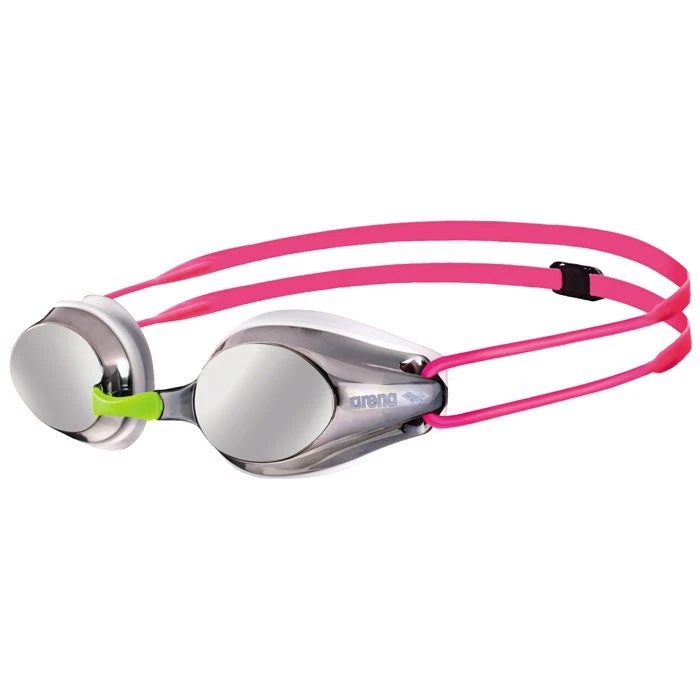 Arena Tracks Junior Mirror Goggles - Silver White Fuschia 3 Arena Tracks Junior Mirror Goggles - Silver White Fuschia