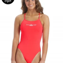 TRAINING SWIMWEAR Amanzi Womens Tie Back One Piece - Atomic